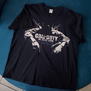 Vintage 2000s Y2K 2010 Call Of Duty Black Ops 1 Video Game Promo T-shirt 2XL